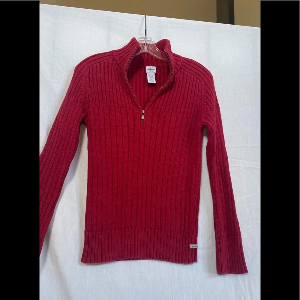 Vintage Calvin Klein Quarter Zip Sweater size M - Picture 1 of 5